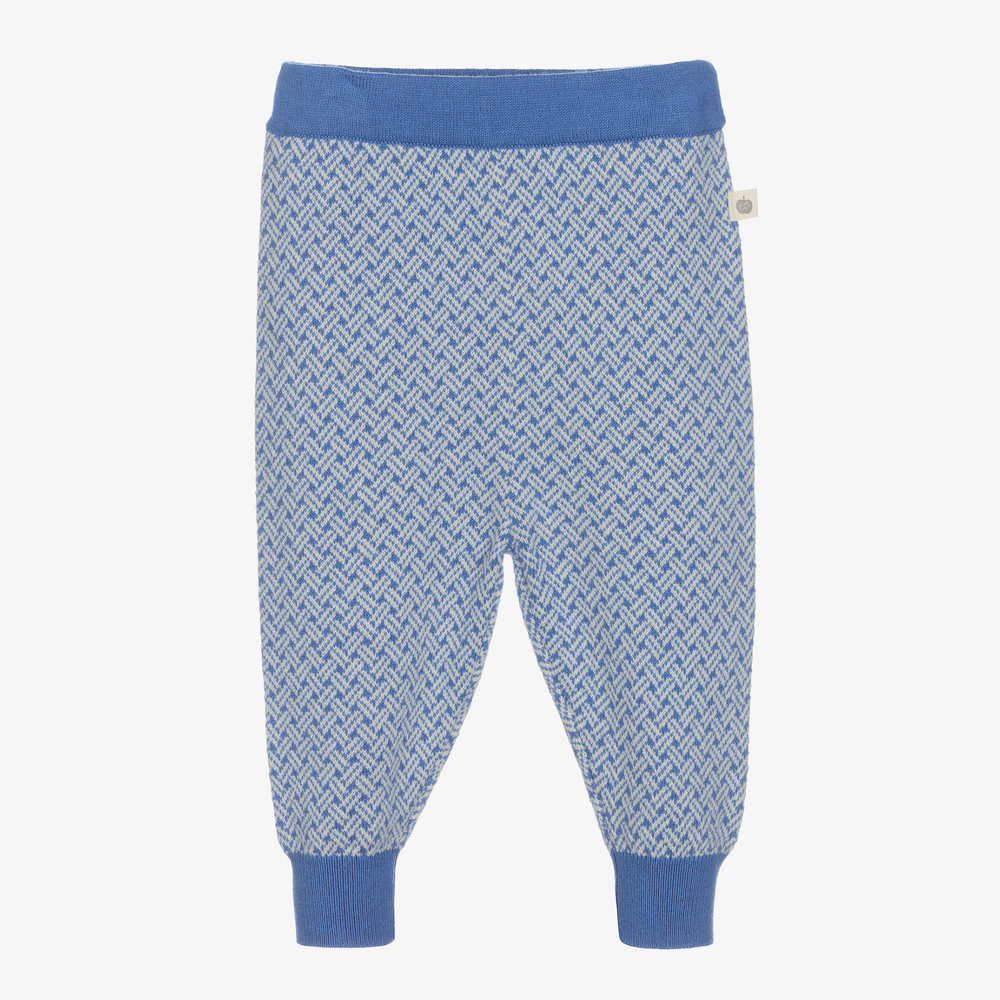 The Bonniemob - Blue Knitted Baby Trousers | Childrensalon