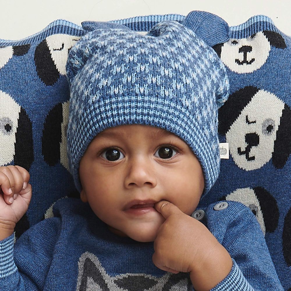 The Bonnie Mob - Blue Knitted Cotton 