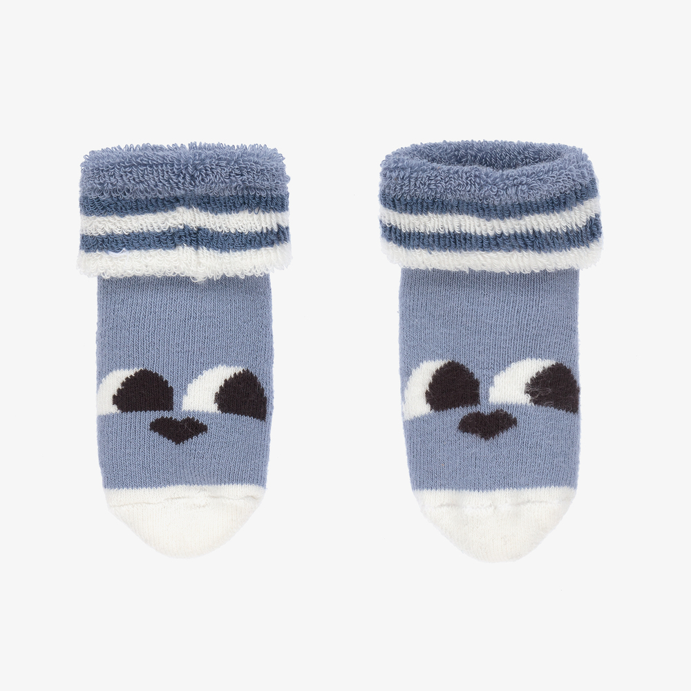 The Bonniemob - Blue Organic Cotton Socks | Childrensalon