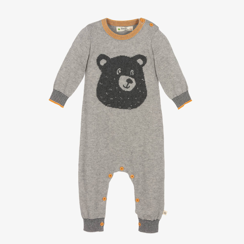 The Bonniemob - Pyjama gris en coton et cachemire | Childrensalon