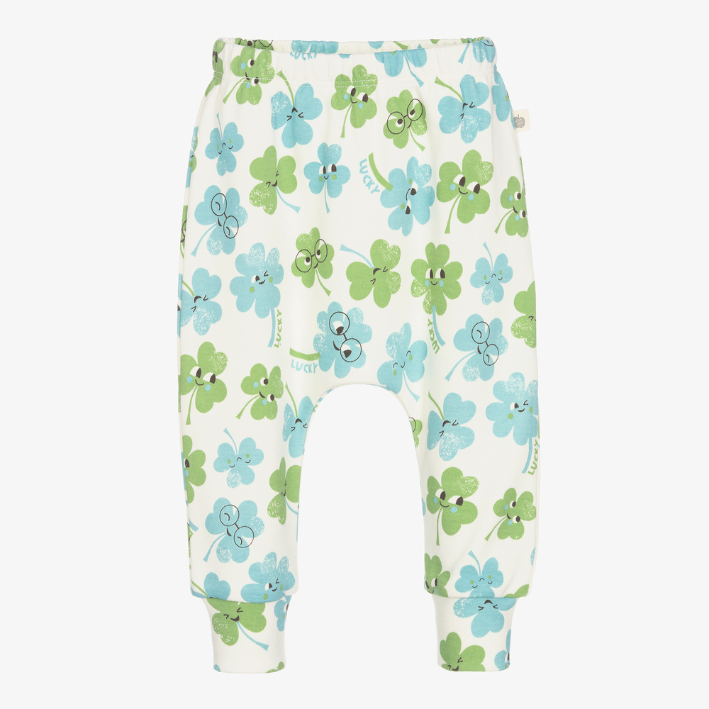 The Bonnie Mob - Ivory Cotton Baby Trousers | Childrensalon