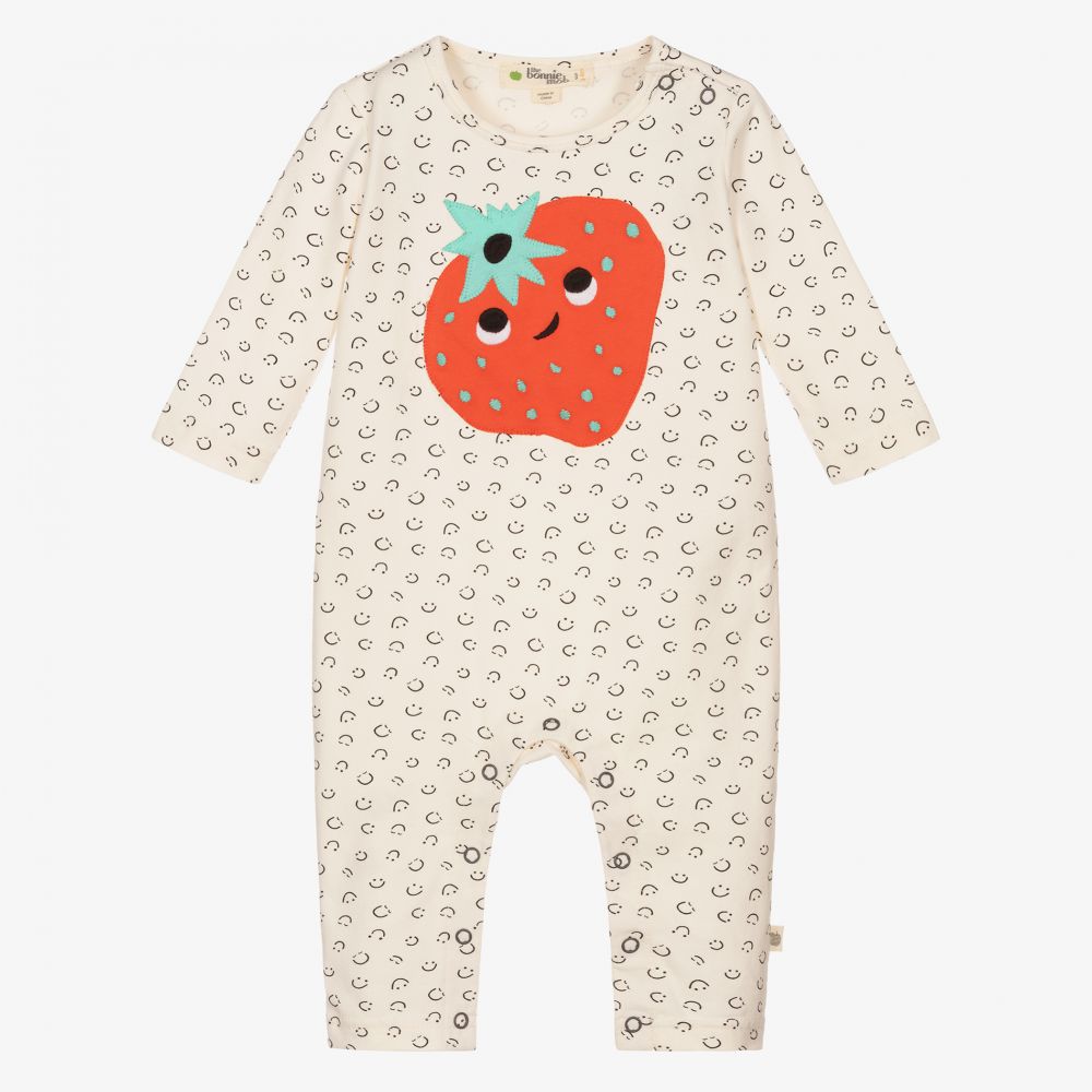 The Bonniemob-Кремовый ромпер из органического хлопка | Childrensalon Outlet