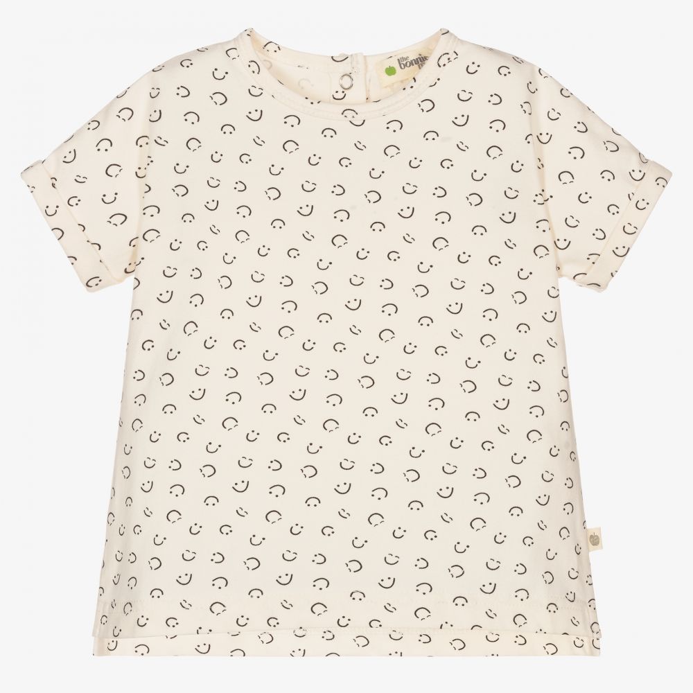 The Bonnie Mob - Ivory Organic Cotton T-Shirt | Childrensalon