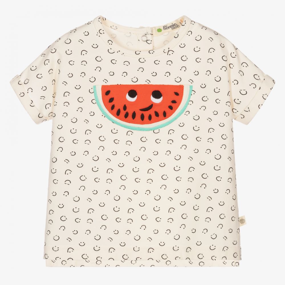The Bonniemob - Кремовая футболка из органического хлопка | Childrensalon