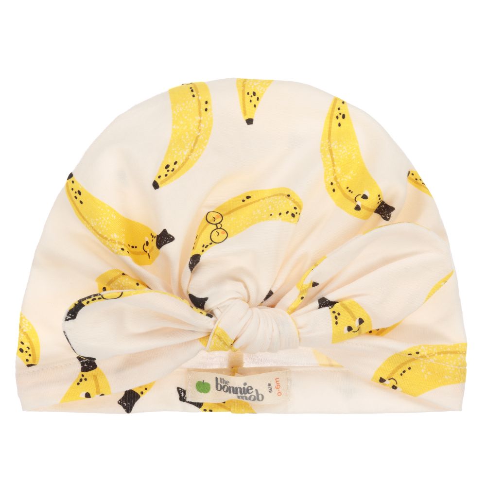 The Bonnie Mob - Turban ivoire en coton bio | Childrensalon