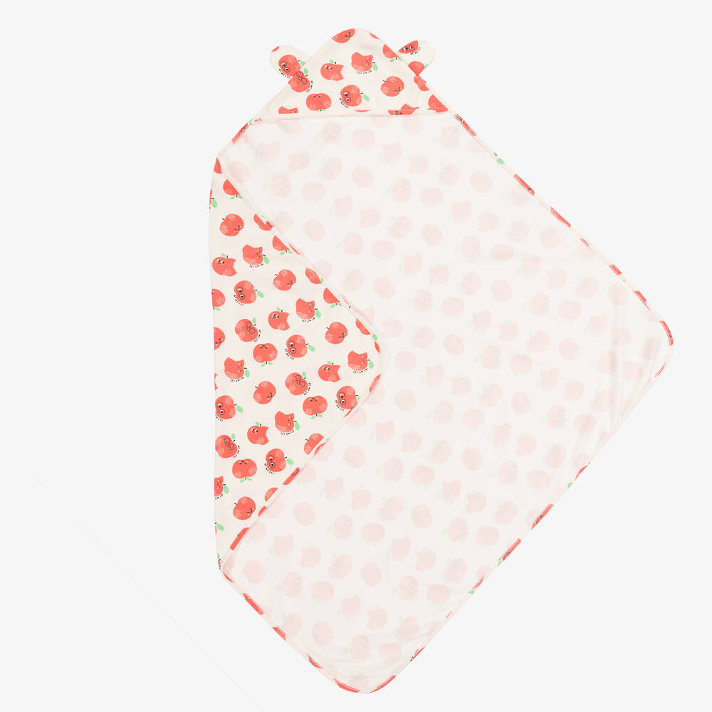 The Bonniemob - Couverture ivoire et rouge (96 cm) | Childrensalon