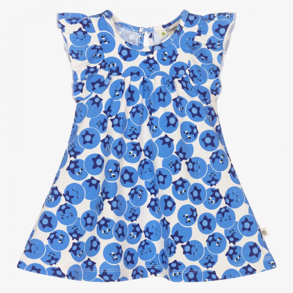 The Bonniemob - Платье из органического хлопка с голубикой | Childrensalon