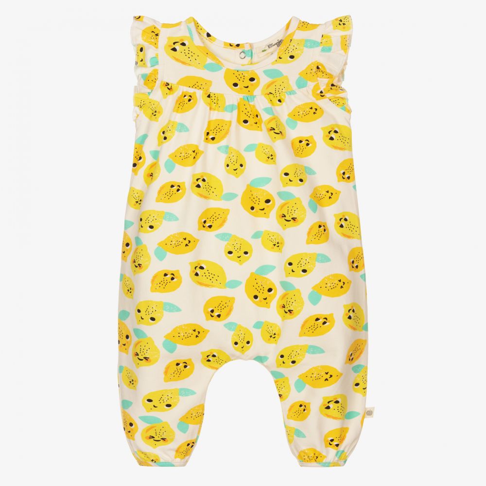 The Bonniemob-Organic Cotton Lemons Jumpsuit | Childrensalon Outlet