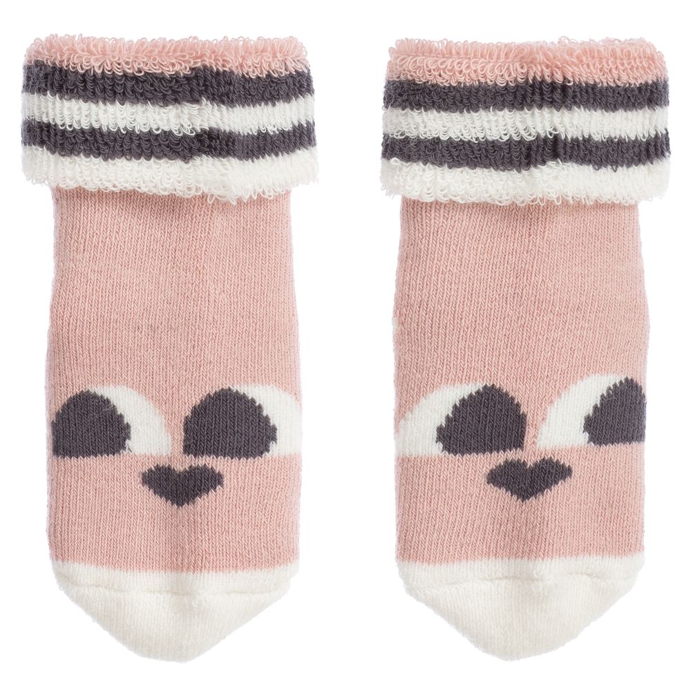 The Bonnie Mob - Pink Cotton Panda Socks | Childrensalon