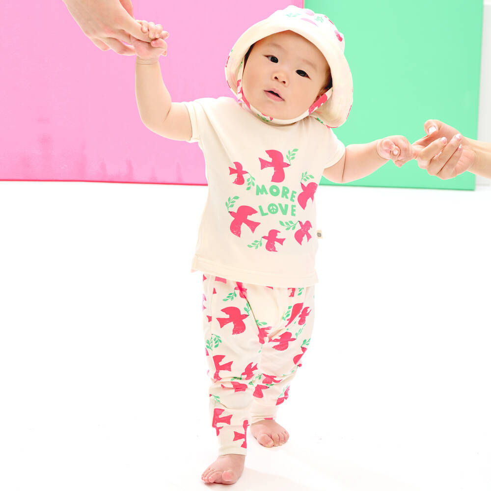 The Bonniemob-Топ и штанишки из хлопка с голубями | Childrensalon Outlet