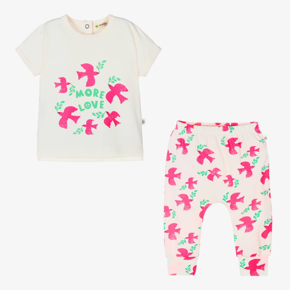 The Bonniemob-Топ и штанишки из хлопка с голубями | Childrensalon Outlet