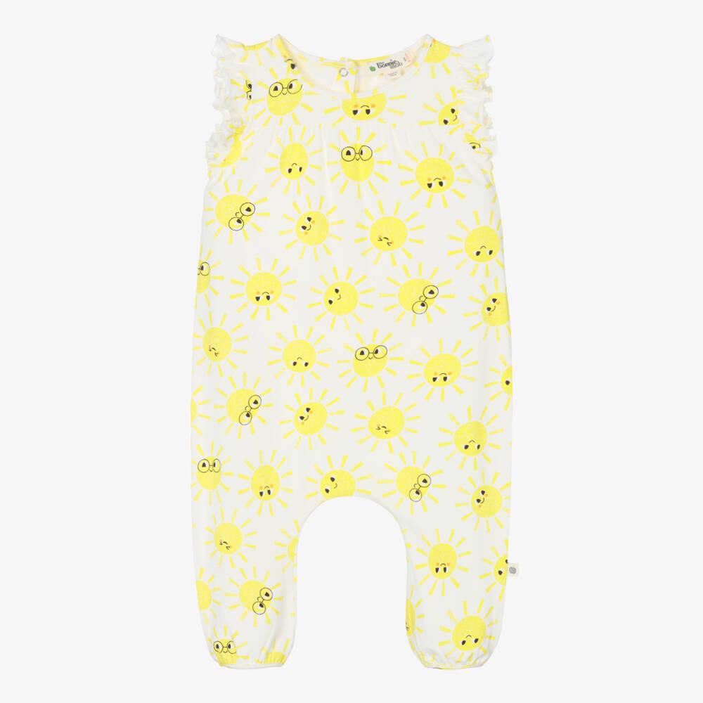 The Bonniemob-Baby Girls Cotton Sunshine Jumpsuit | Childrensalon Outlet