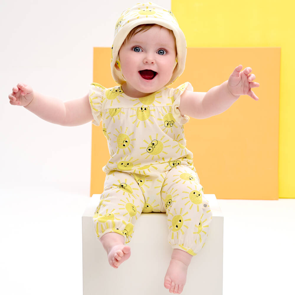 The Bonniemob-Хлопковый комбинезон с солнышками | Childrensalon Outlet