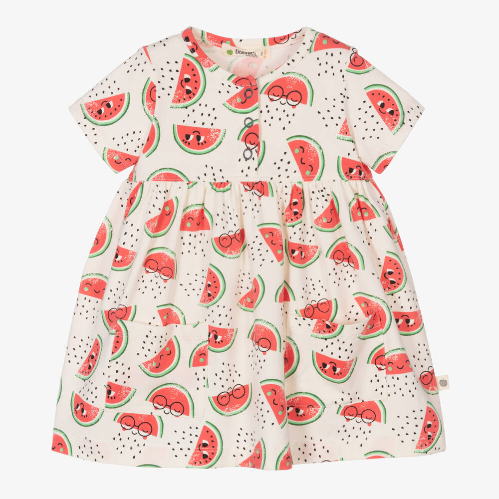 The Bonniemob-Baby Girls Cotton Watermelon Dress | Childrensalon Outlet