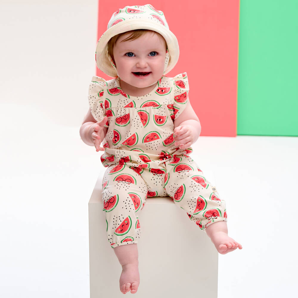 The Bonniemob-Хлопковый комбинезон с арбузами | Childrensalon Outlet