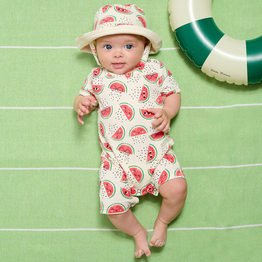 The Bonniemob-Baby Girls Cotton Watermelon Shortie | Childrensalon Outlet