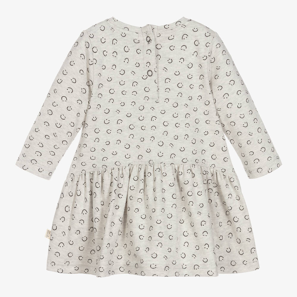 The Bonniemob-Серое хлопковое платье для малышек | Childrensalon Outlet