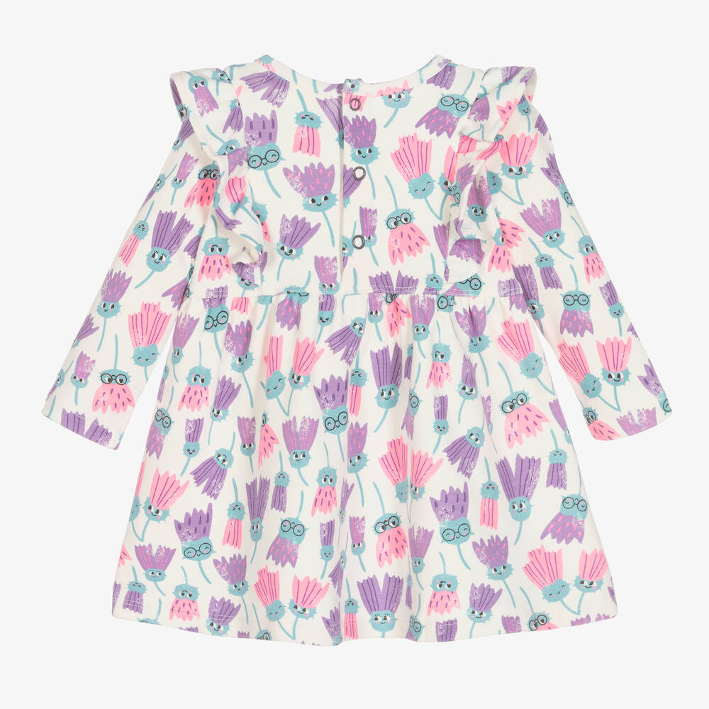 The Bonniemob-Baby Girls Ivory Cotton Dress | Childrensalon Outlet