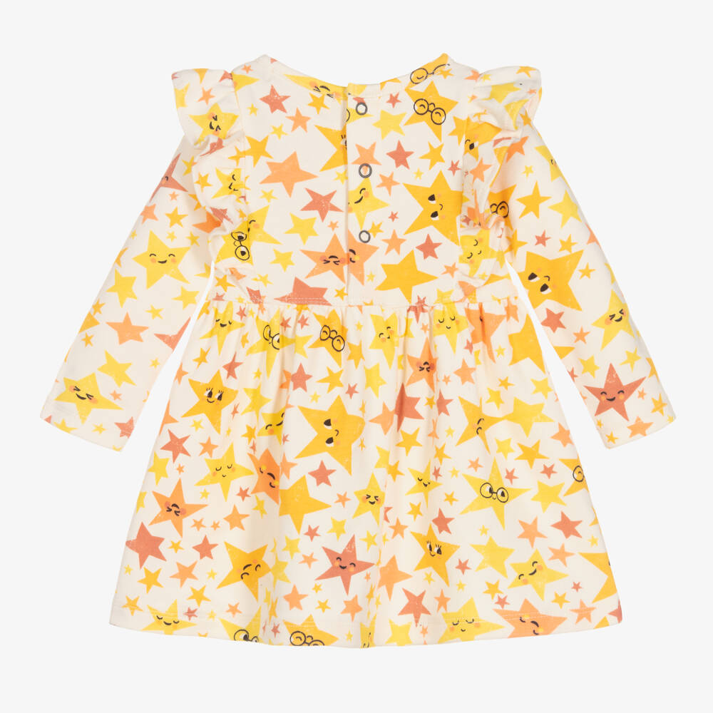 The Bonniemob-Baby Girls Ivory Cotton Dress | Childrensalon Outlet