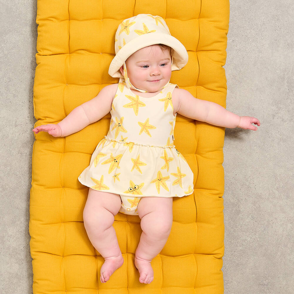 The Bonniemob-Baby Girls Organic Cotton Starfish Dress | Childrensalon Outlet