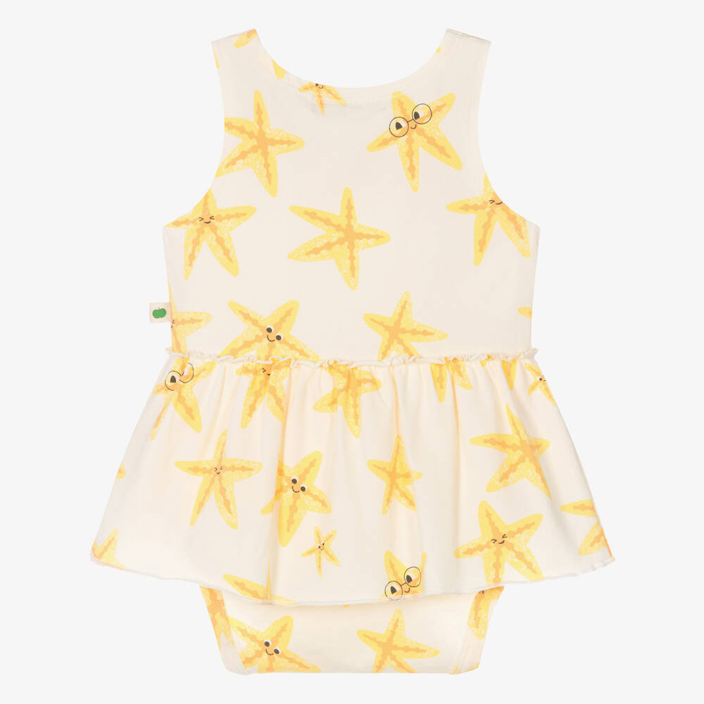 The Bonniemob-Baby Girls Organic Cotton Starfish Dress | Childrensalon Outlet