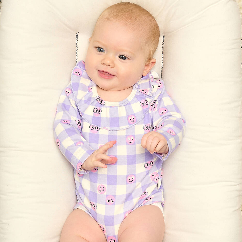 The Bonniemob-تبان قطن لون بنفسجي وعاجي للمولودات | Childrensalon Outlet