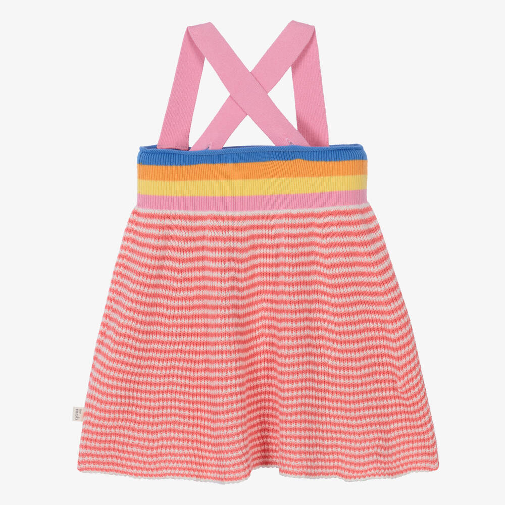 The Bonniemob-Красное хлопковое платье в полоску | Childrensalon Outlet