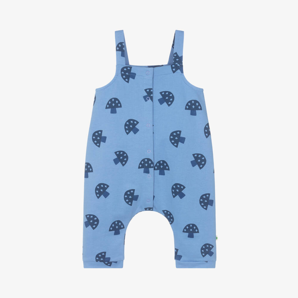 The Bonniemob-Boys Blue Mushroom Overalls | Childrensalon Outlet