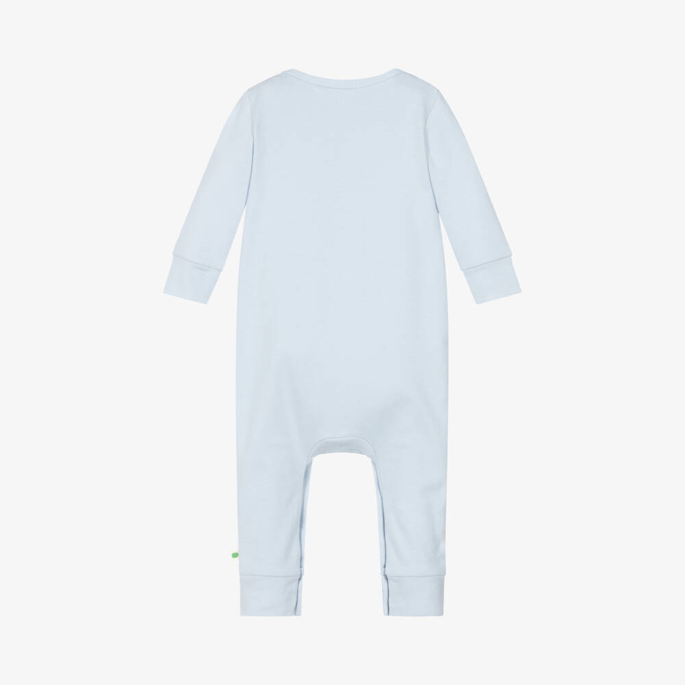 The Bonniemob-أفرول رومبر قطن عضوي لون أزرق للمواليد | Childrensalon Outlet