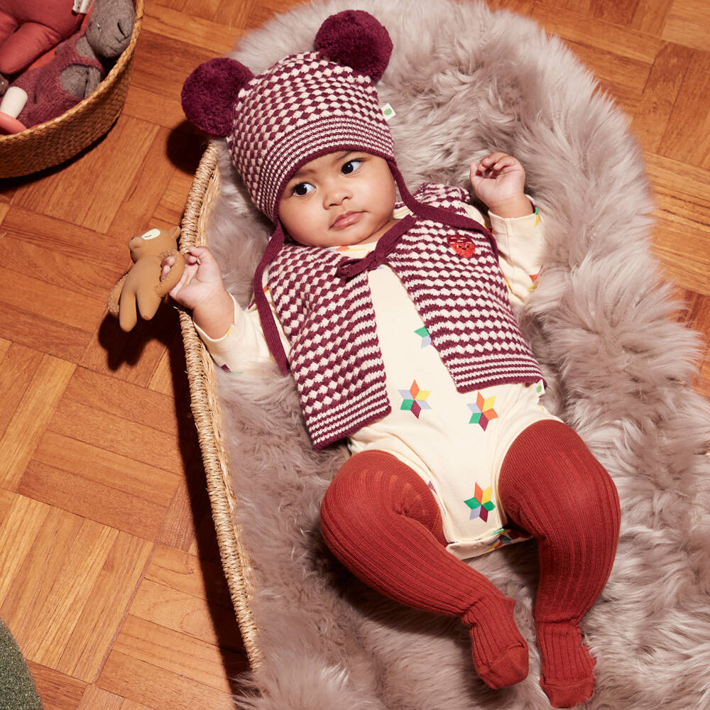 The Bonniemob-Boys Burgundy Knit Waistcoat | Childrensalon Outlet