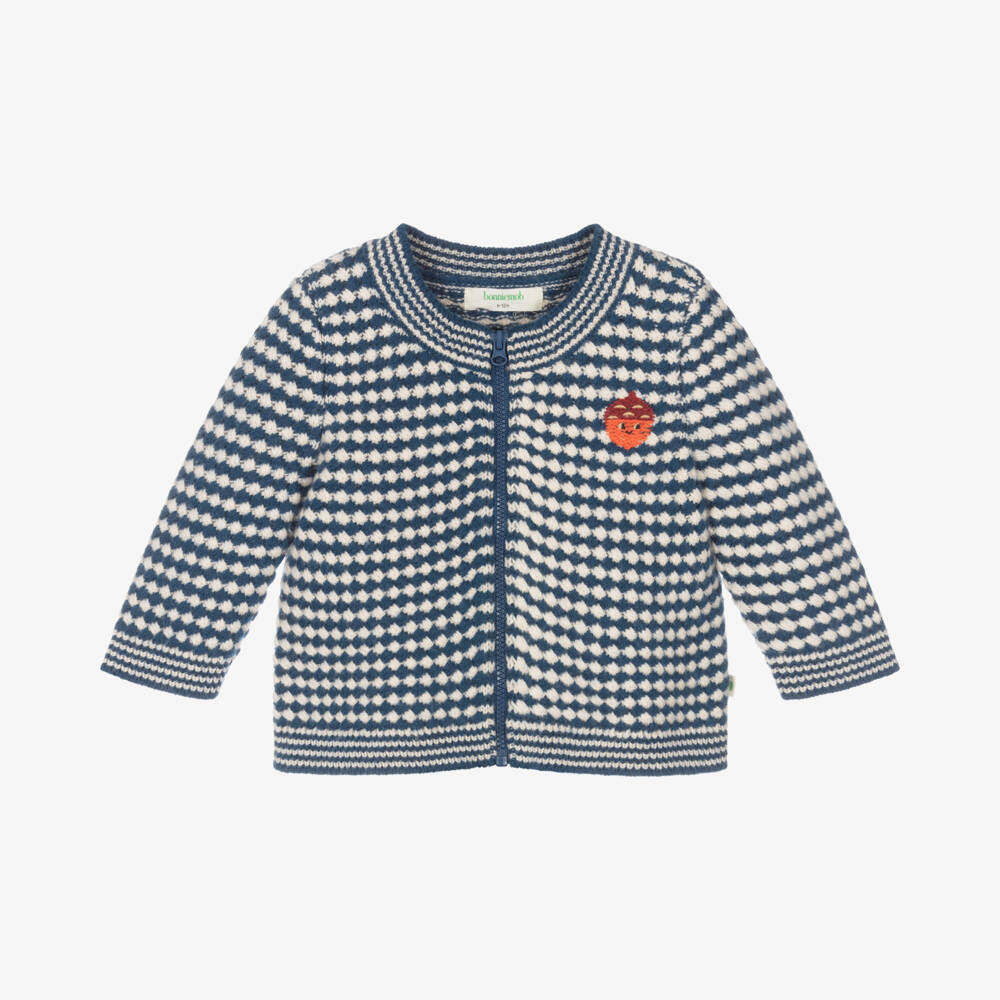 The Bonniemob-Boys Cozy Navy Knit Cardigan | Childrensalon Outlet