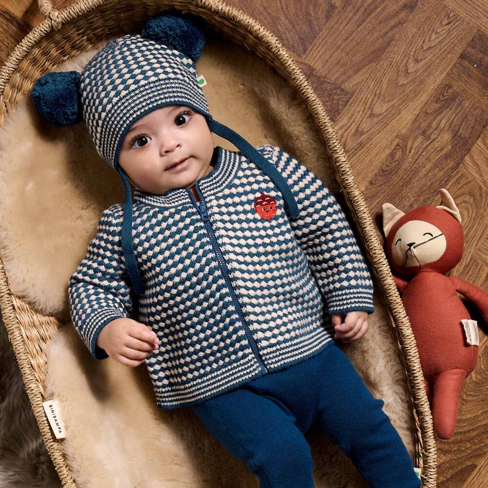 The Bonniemob-Boys Cozy Navy Knit Cardigan | Childrensalon Outlet