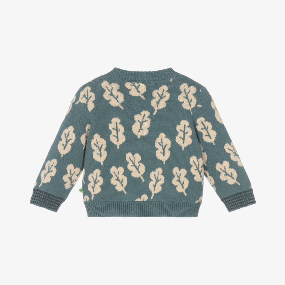 The Bonniemob-Boys Dark Green Leaf Cardigan | Childrensalon Outlet