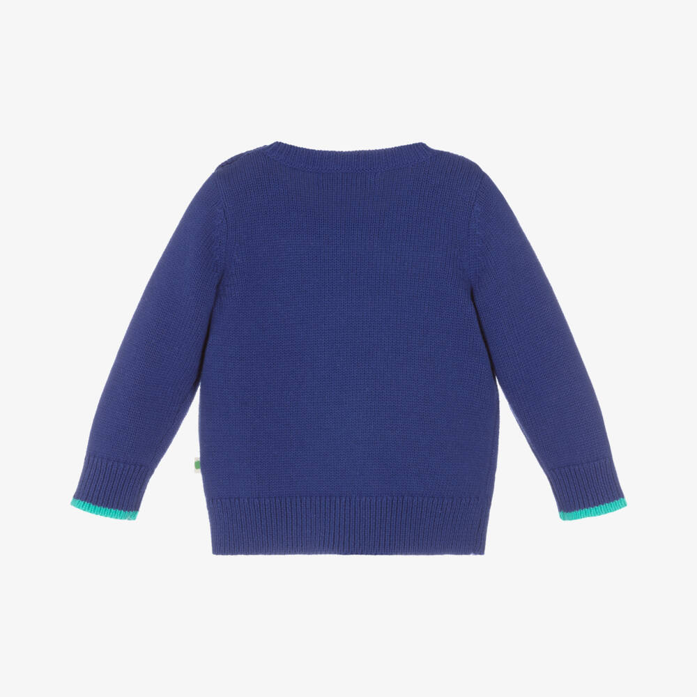 The Bonniemob-Boys Duck Blue Knit Jumper | Childrensalon Outlet