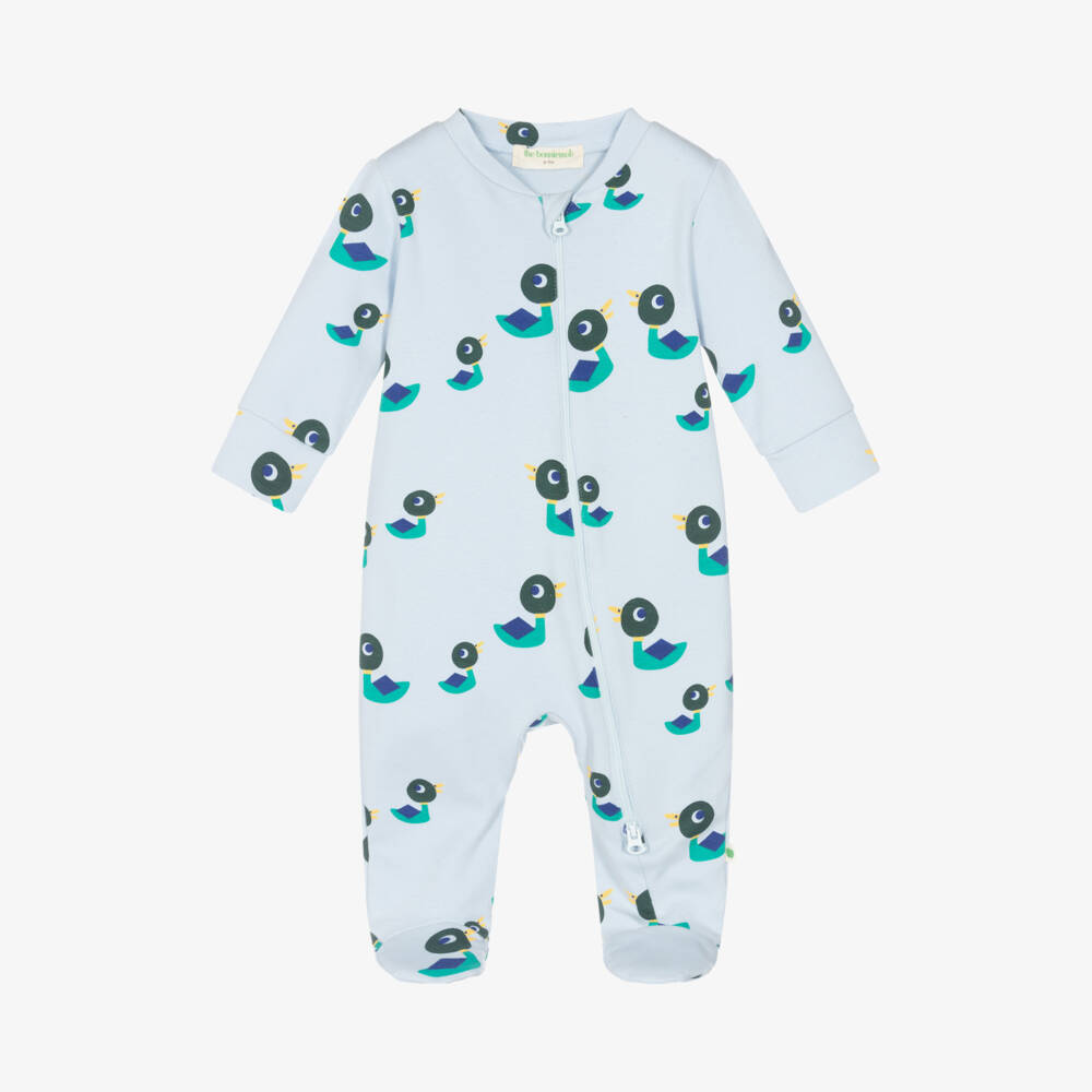 The Bonniemob-Boys Organic Cotton Duck Sleepsuit | Childrensalon Outlet