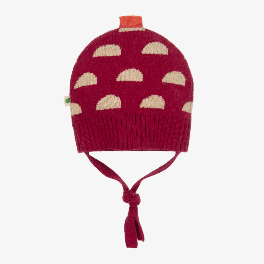 The Bonniemob-قبعة مزيج قطن وكشمير محبوك لون أحمر للأطفال | Childrensalon Outlet
