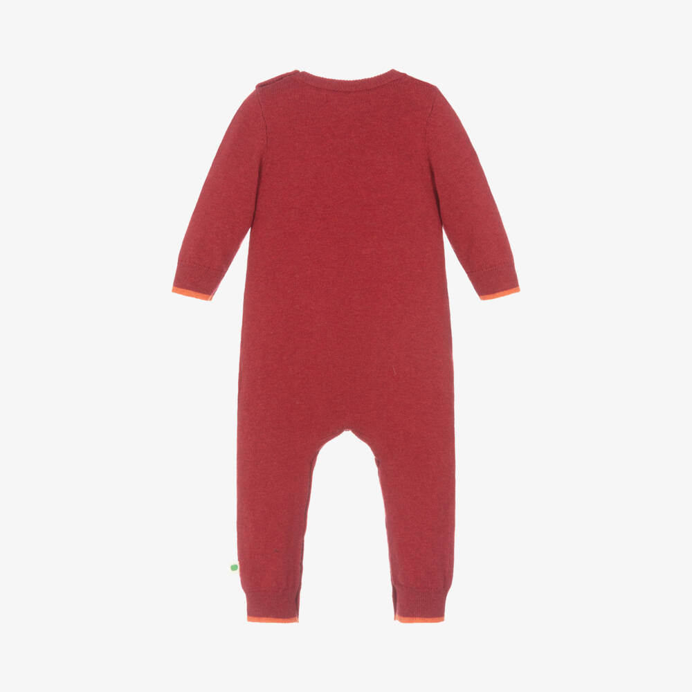The Bonniemob-Boys Red Knit Babygrow | Childrensalon Outlet