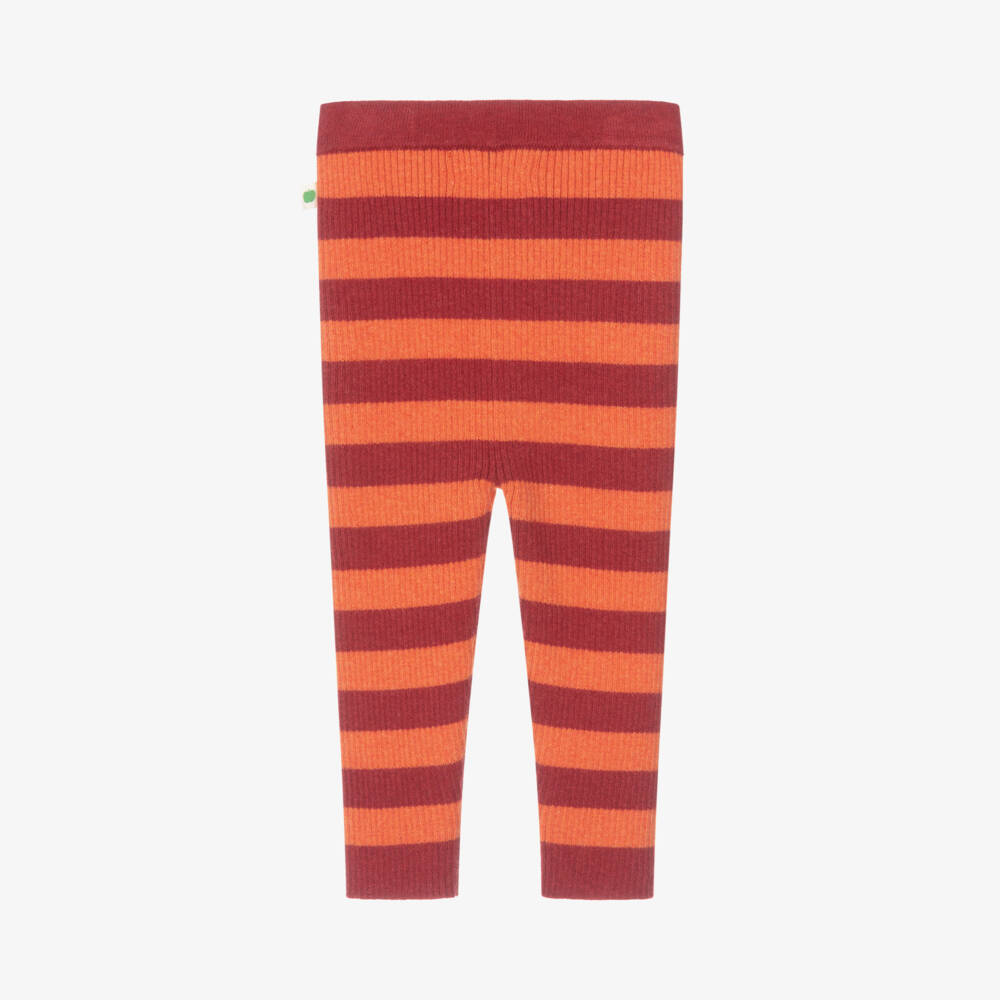 The Bonniemob-Boys Red Striped Knit Leggings | Childrensalon Outlet
