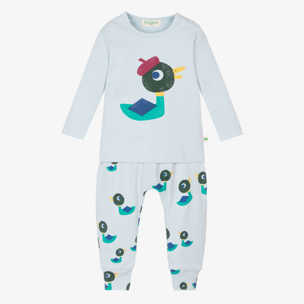 The Bonniemob-Boys Soft Blue Trousers Set | Childrensalon Outlet
