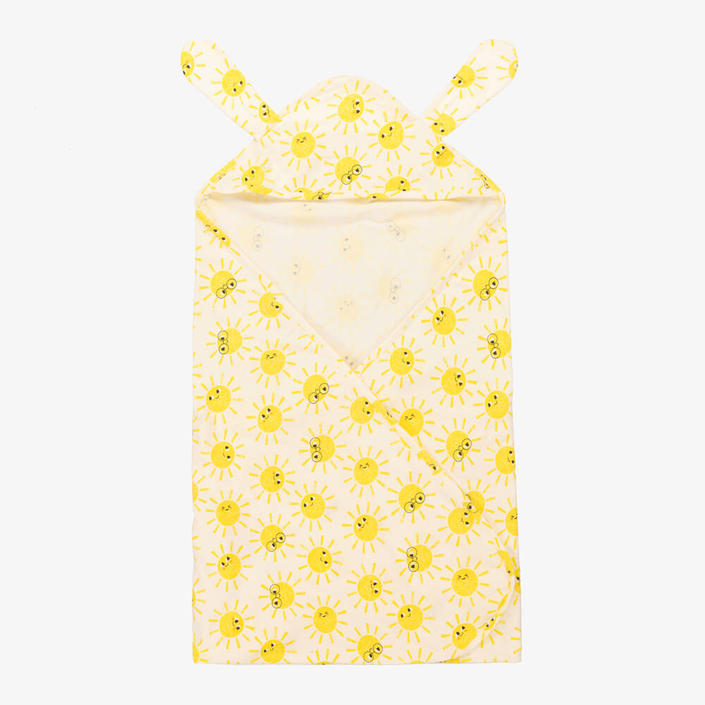 The Bonniemob-Cotton Hooded Sunshine Blanket (95cm) | Childrensalon Outlet