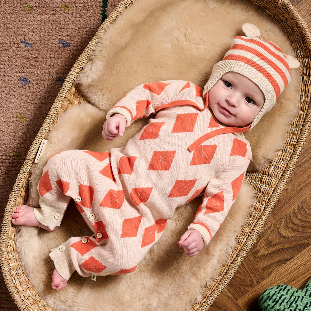 The Bonniemob-أفرول رومبر قطن محبوك لون عاجي للأطفال | Childrensalon Outlet