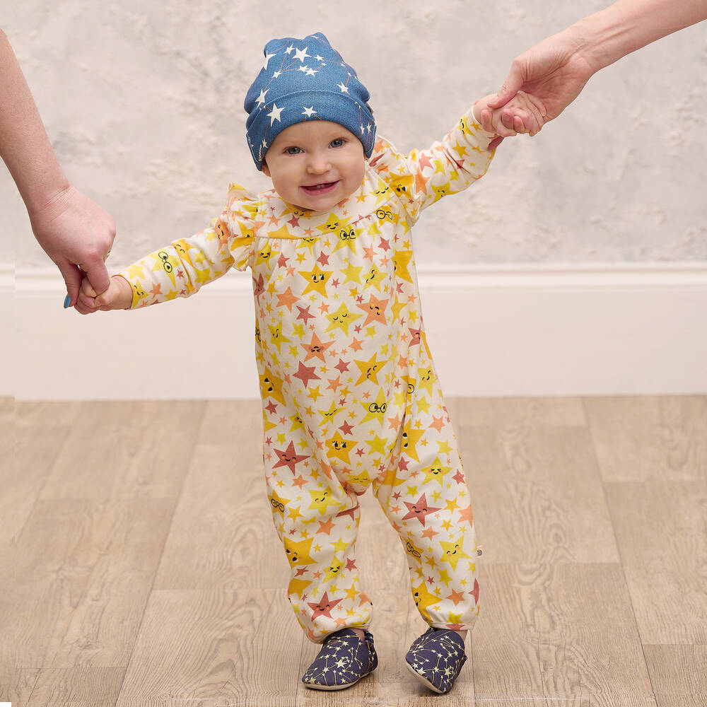 The Bonniemob-Кремовый хлопковый ромпер для девочек | Childrensalon Outlet