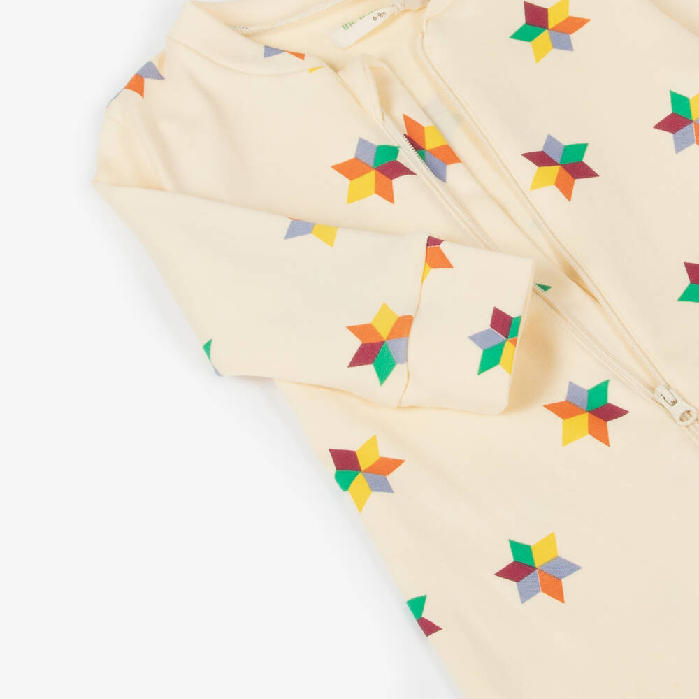 The Bonniemob-Girls Ivory Organic Babygrow Set | Childrensalon Outlet