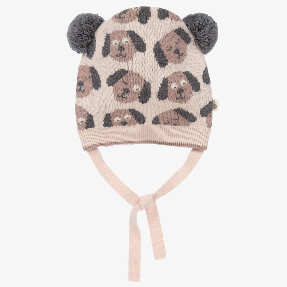 The Bonniemob-Girls Pink Knitted Hat | Childrensalon Outlet