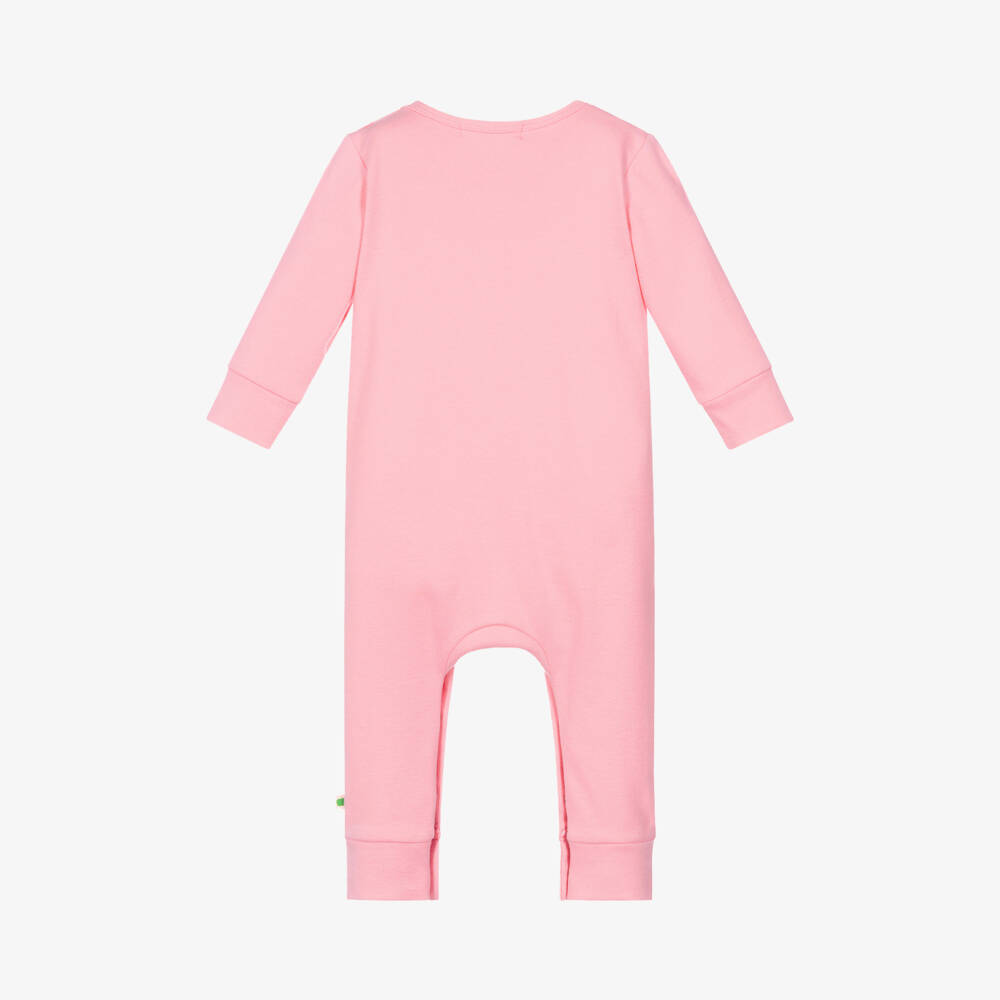 The Bonniemob-Girls Pink Organic Cotton Babysuit | Childrensalon Outlet