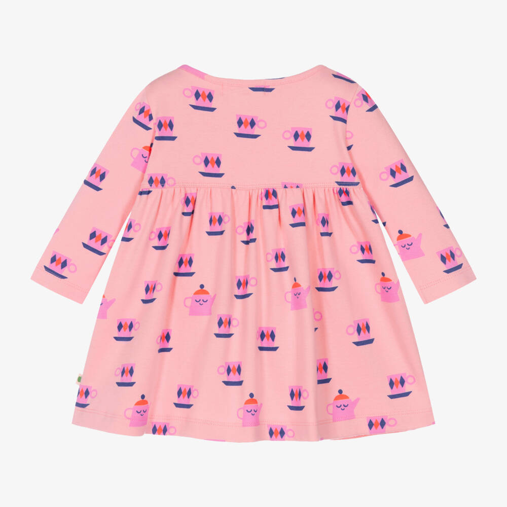 The Bonniemob-Girls Pink Organic Cotton Frock | Childrensalon Outlet