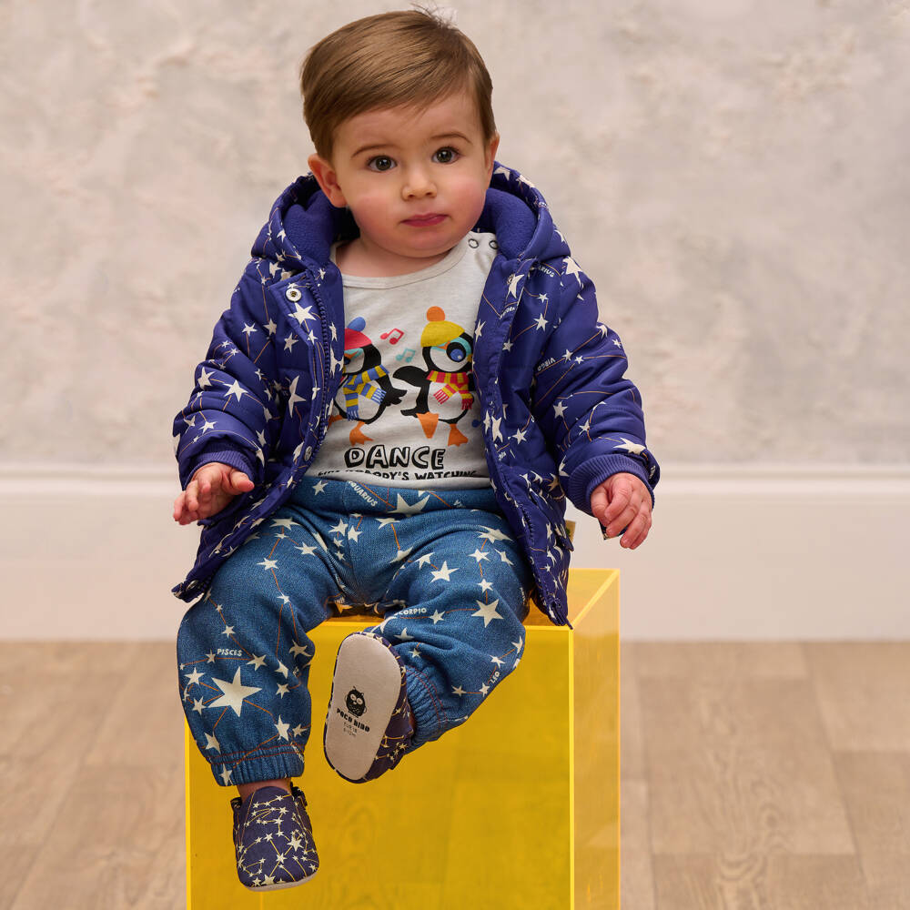 The Bonniemob-Grey Cotton Baby Top | Childrensalon Outlet