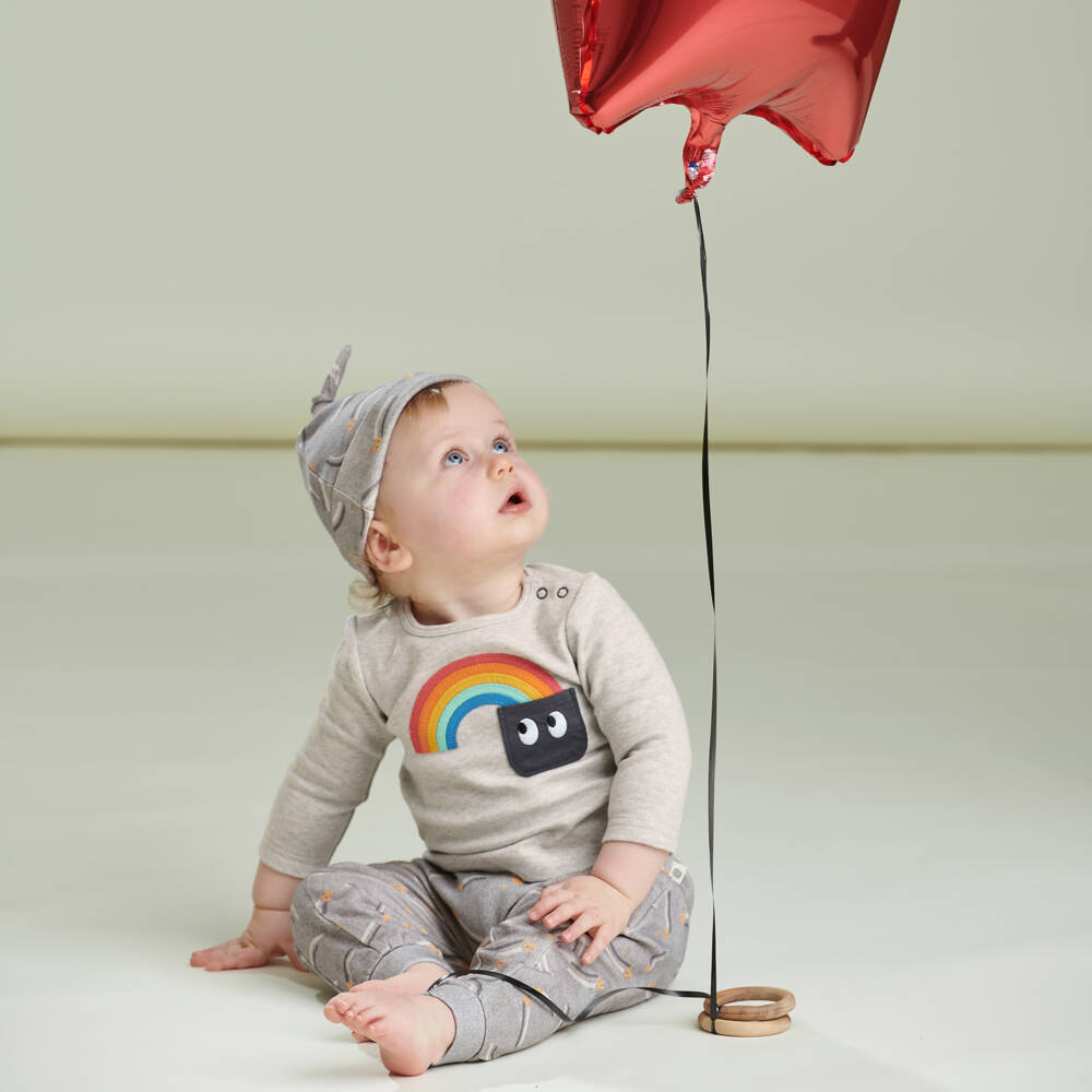 The Bonniemob-Серый топ из органического хлопка для малышей | Childrensalon Outlet