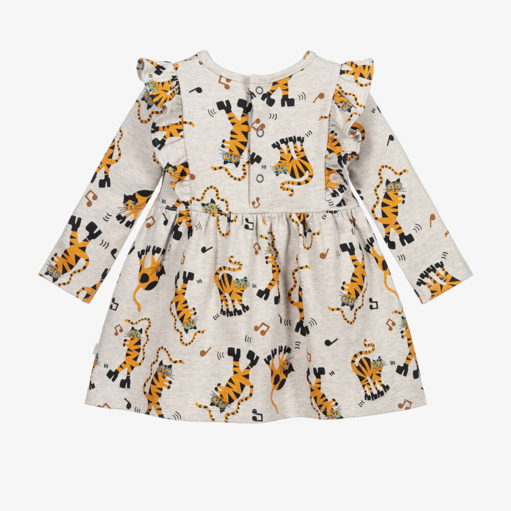 The Bonniemob-Серое платье из органического хлопка | Childrensalon Outlet