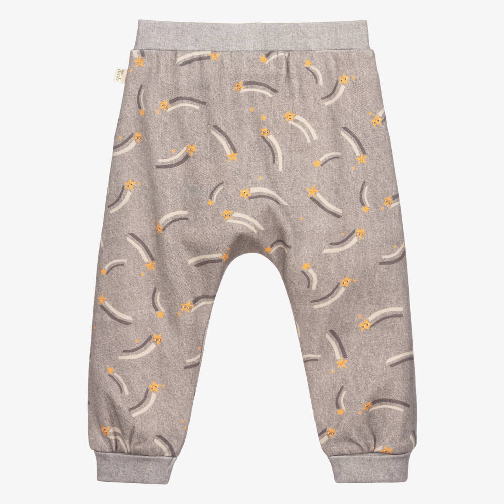 The Bonniemob-Grey Organic Cotton Joggers | Childrensalon Outlet